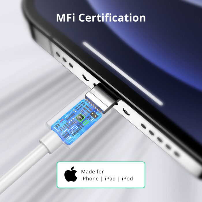 2Pack 1.8M Charger Cable [Apple MFi Certified] 6 Foot