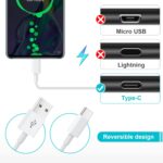 2Pack 1.8M USB C Charger Cable, USB to USB C Cable Fast Charging Compatible for iPhone 15