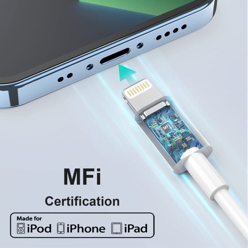 3Pack Apple MFi Certified iPhone Charger 1M,iPhone Lightning to USB A Cable 1 Meters