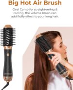 6 in 1 Hair Styler, Air Styler Set, Hair Dryer Brush with Curl, Straighten, Volumise, Smooth and Hairdryer Brushes for Styling