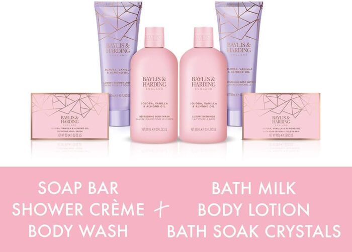 Baylis & Harding Jojoba, Vanilla & Almond Oil Ultimate Bathing Large Gift Set