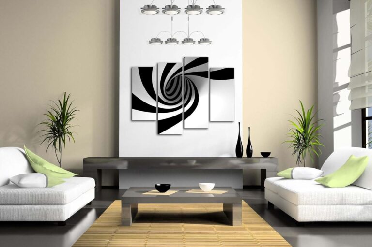 Black And White Grey Black White Hole Wall Art Painting The Picture Print On Canvas Abstract