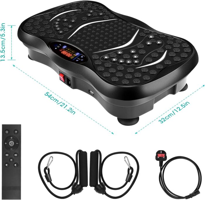 EVOLAND Vibration Plate Exercise Machine, Vibration Fitness Trainer with Bluetooth Speaker