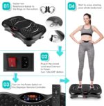 EVOLAND Vibration Plate Exercise Machine, Vibration Fitness Trainer with Bluetooth Speaker