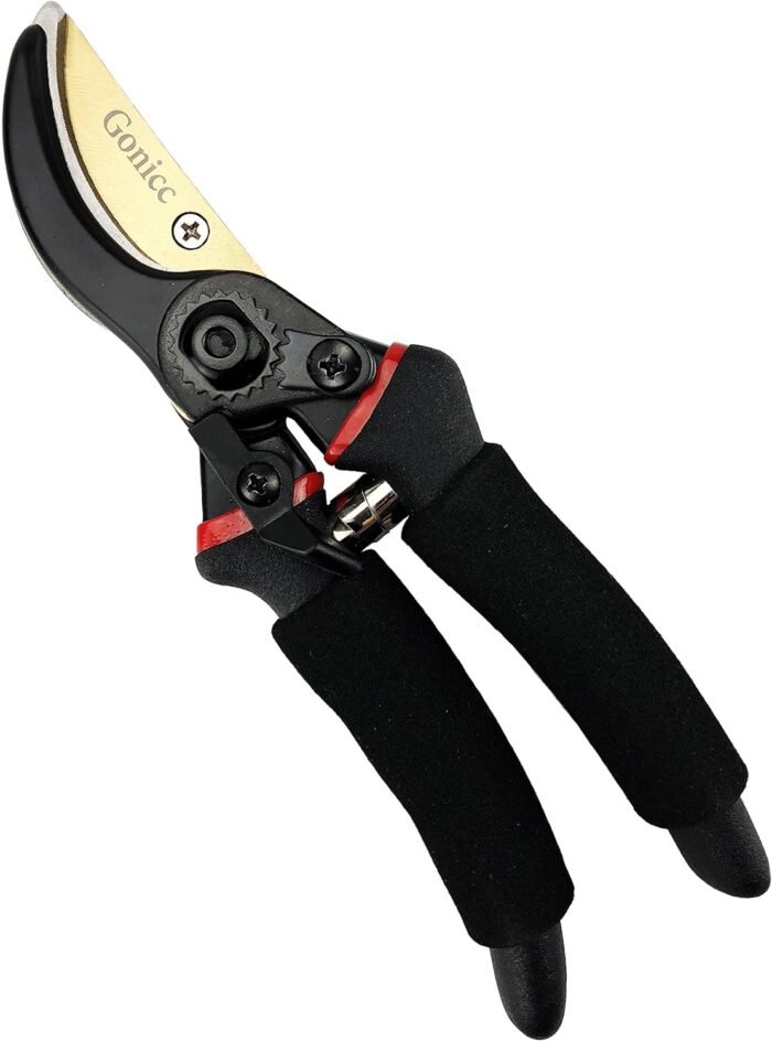 Gonicc 8" Professional Secateurs Premium Titanium Bypass Pruning Shears