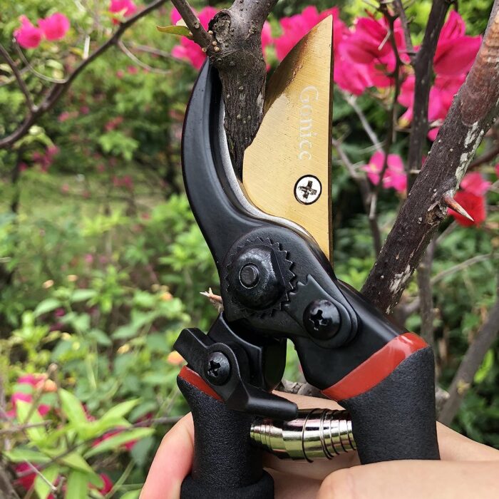 Gonicc 8" Professional Secateurs Premium Titanium Bypass Pruning Shears