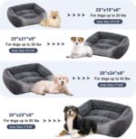 JOEJOY Dog Bed Medium - Washable Dog Bed Anti-Anxiety Dog Bed Soft Plush Dog Bed Rectangle Non-Slip Bottom Pet Bed