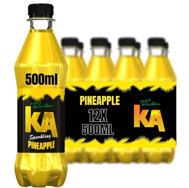 KA Caribbean 12 Pack Sparkling Pineapple Soda Flavoured Drink