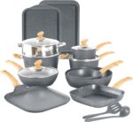 Kitchen Academy 17 Piece Non-Stick Pots and Pans Set