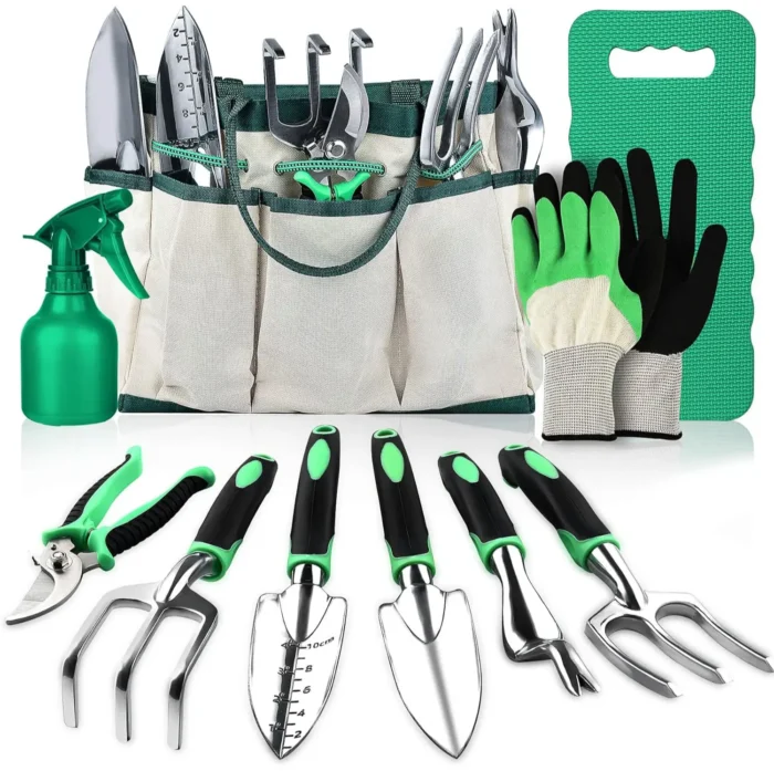 LBSTP Gardening Hand Tool Gift Kit Gardening Gifts for Women & Men 10 Piece