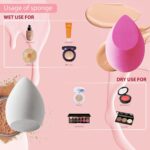 MUUK Makeup Sponge Blender 4 Pack Foundation Sponge Latex Free Beauty Blender Applicator With Sponge Holder Case Ideal For Foundation