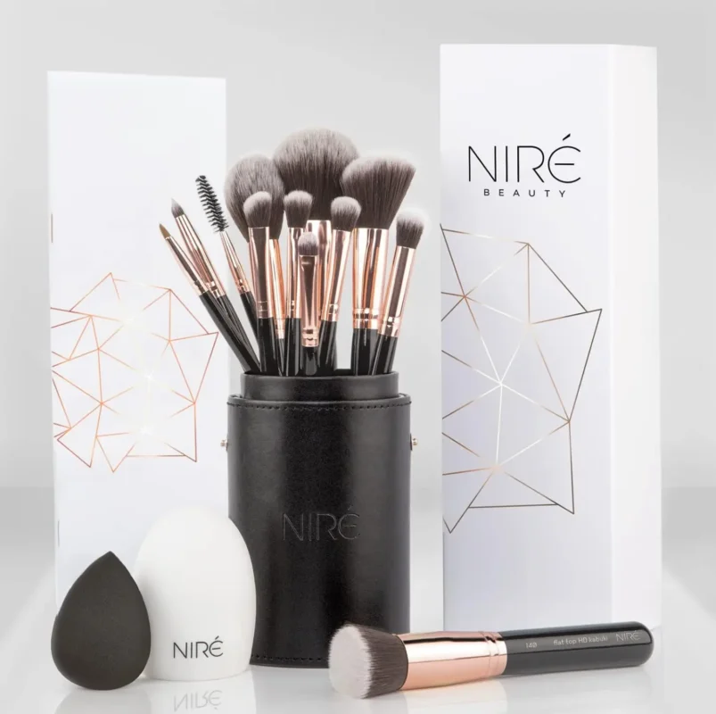 Niré Beauty Professional Makeup Brushes - 15-piece Award Winning Vegan Makeup Brush Set with Case