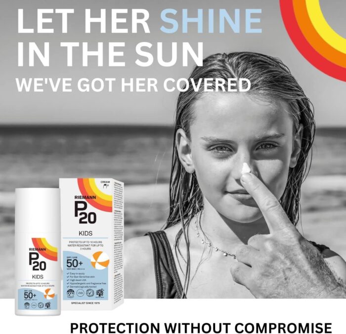 RIEMANN P20 Sun Cream SPF50 +Plus for Kids 200ml. High Level UVA Protection, Long Lasting up to 10 Hours