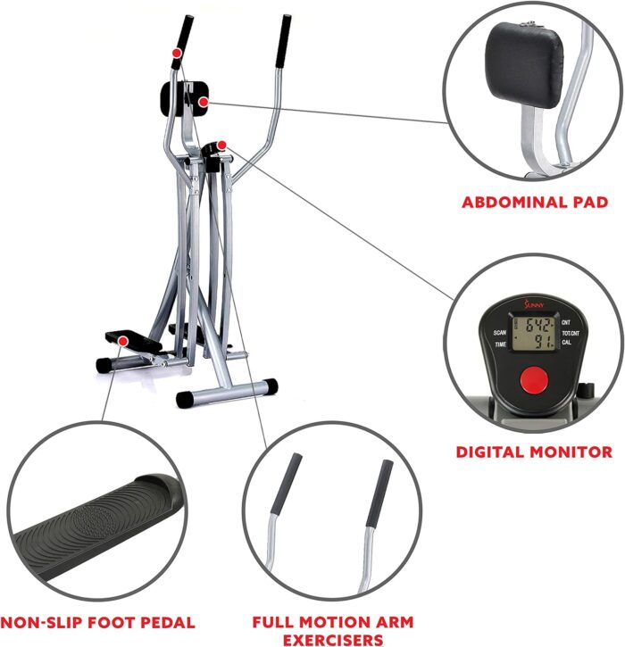 Sunny Health & Fitness Elliptical Cross Trainer w LCD Monitor