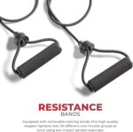 Sunny Health & Fitness Mini Stepper for Exercise Low-Impact Stair Step Cardio Equipment with Resistance Bands