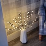 Vanthylit Decorative Twig Lights for Vase Mains Powered Lighted Branches with 90 Warm White LEDs Twig Christmas Lights