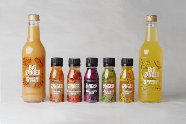 Zinger Ginger Shot (Pack of 15 x 70ml). Organic plant based shot with 18.4g of pressed ginger juice