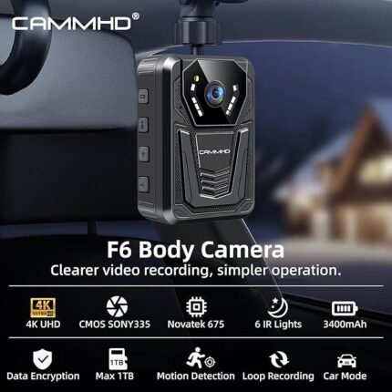 CAMMHD F6 4K Body Camera 32GB