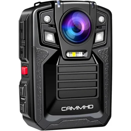 CAMMHD V8 Pro -128GB 4K Body Camera with Audio and Video Recording, 2160P Body Worn Camera Two Battery 4400mAh Work 14H, H.265 Video Recorder, Night Vision Police Cam with Charging Dock