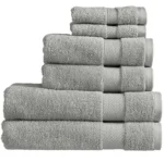 Christy Refresh Bathroom Towel Set Set of 6 2 Bath 2 Hand 2 Face Quick Dry Tonal and Stylish Soft Absorbent Shower Towels 100% Cotton 550GSM Machine Washable Dove Grey