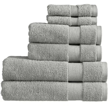 Christy Refresh Bathroom Towel Set Set of 6 2 Bath 2 Hand 2 Face Quick Dry Tonal and Stylish Soft Absorbent Shower Towels 100% Cotton 550GSM Machine Washable Dove Grey