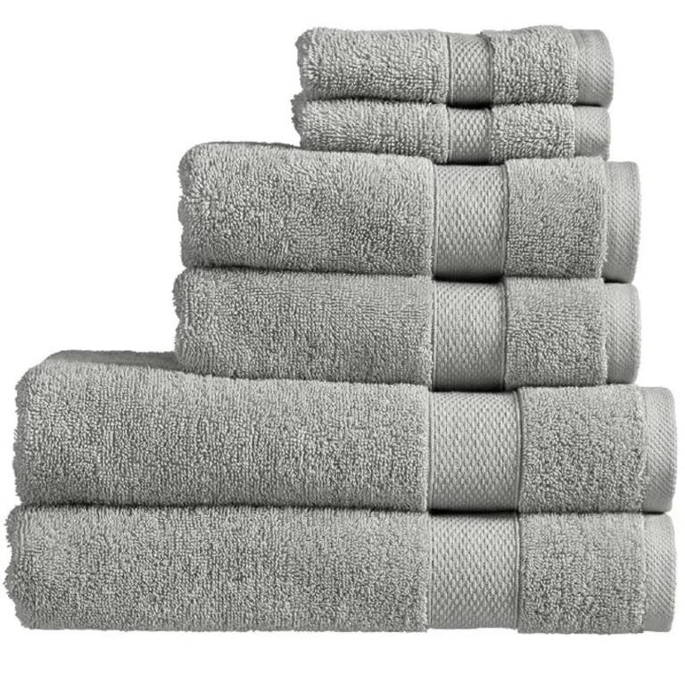 Christy Refresh Bathroom Towel Set Set of 6 2 Bath 2 Hand 2 Face Quick Dry Tonal and Stylish Soft Absorbent Shower Towels 100% Cotton 550GSM Machine Washable Dove Grey