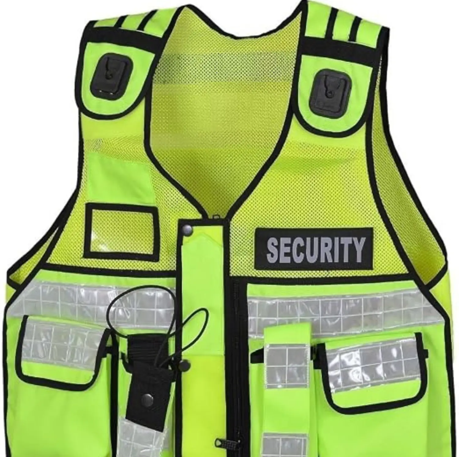 RAC3 High Visibility Security Vest with Reflective Stripes - Ideal for Safety and Identification, Yellow, One size
