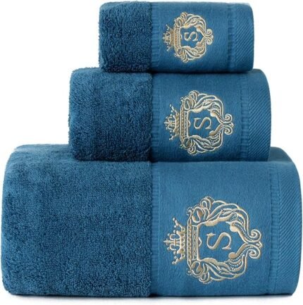 Sunshinejing Cotton Embroidered Towel Set