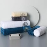 Sunshinejing Cotton Embroidered Towel Set